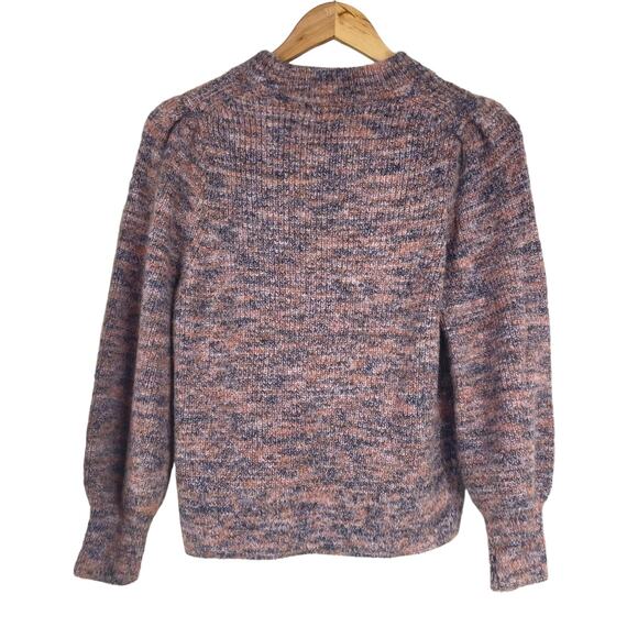 Madewell NWT Space-Dyed Eaton Puff-Sleeve Pullover Sweater Size S Wool Blend - Picture 5 of 11